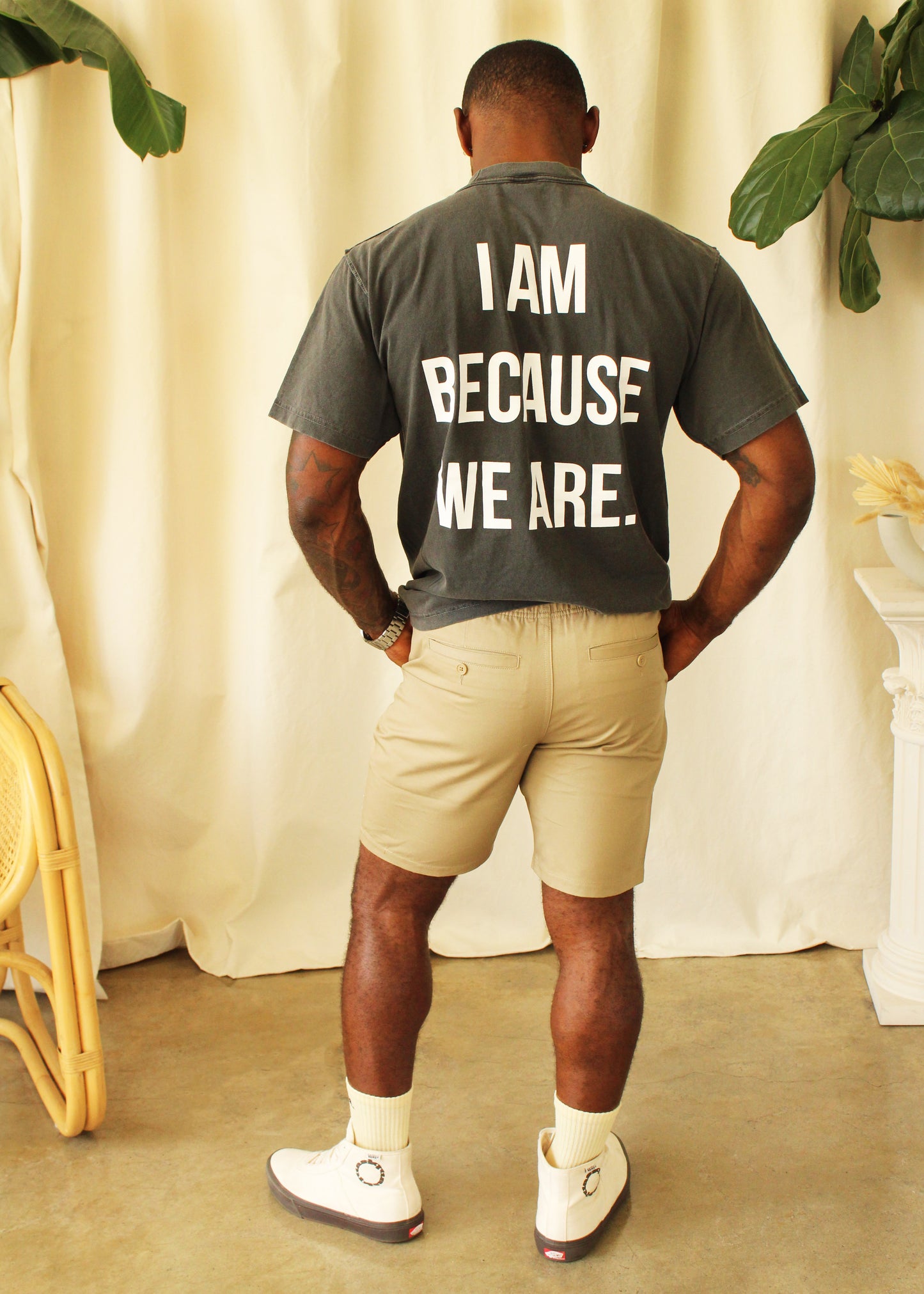 Script Logo Chino Shorts - Khaki
