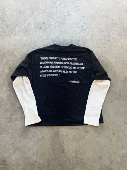 Be The Change Layered Tee - Black