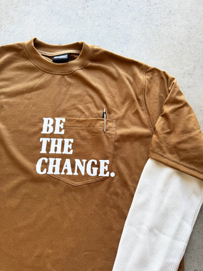 Be The Change Layered Tee - Brown