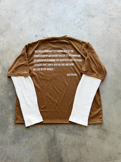 Be The Change Layered Tee - Brown