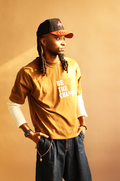 Be The Change Layered Tee - Brown