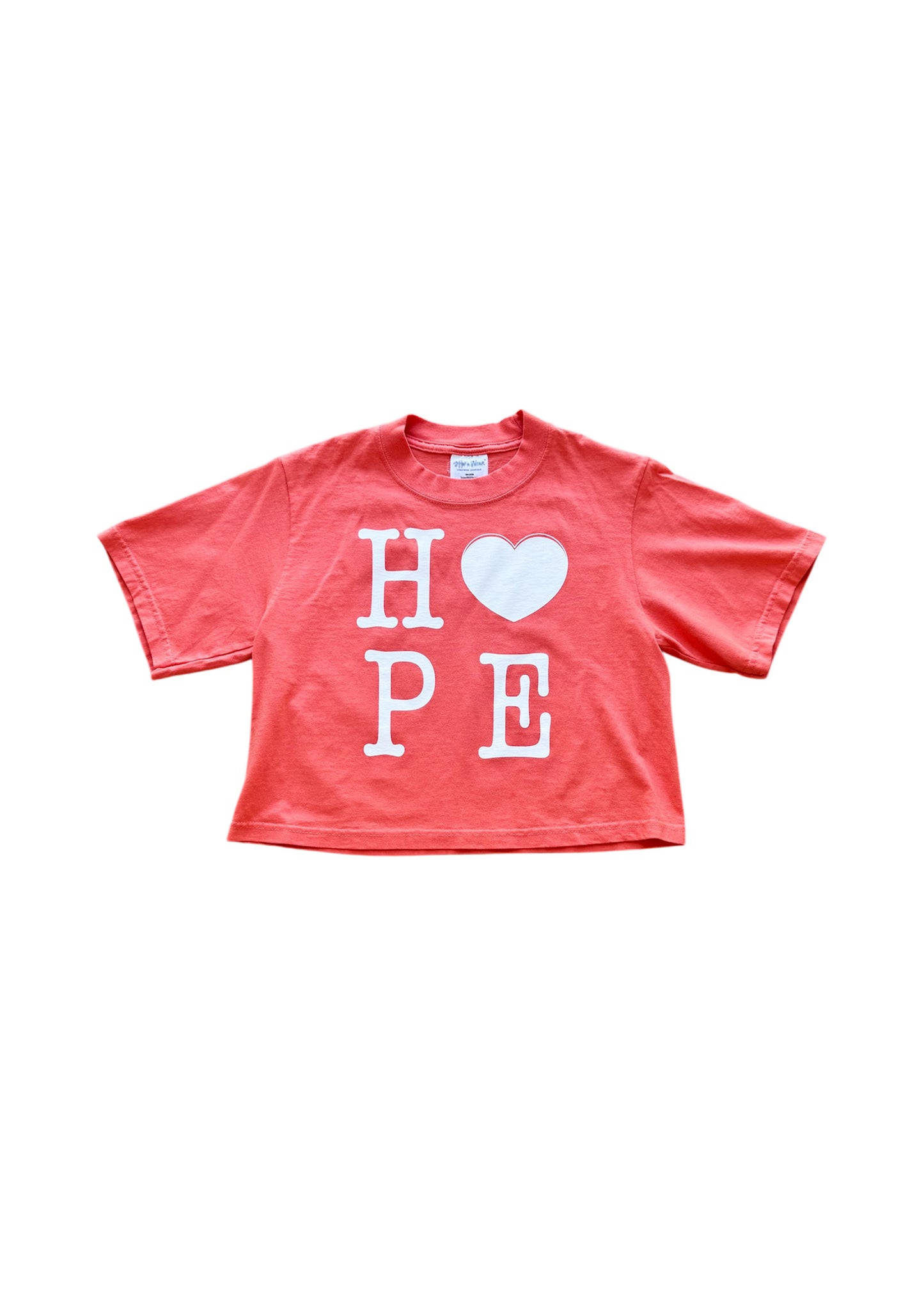 Hope Crop Tee - Peach