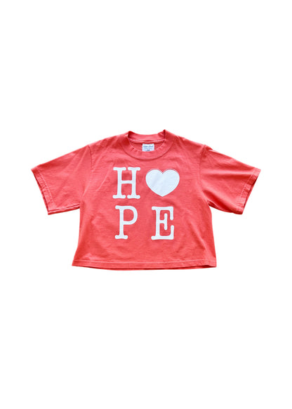 Hope Crop Tee - Peach