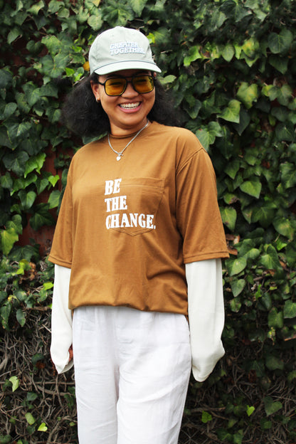 Be The Change Layered Tee - Brown