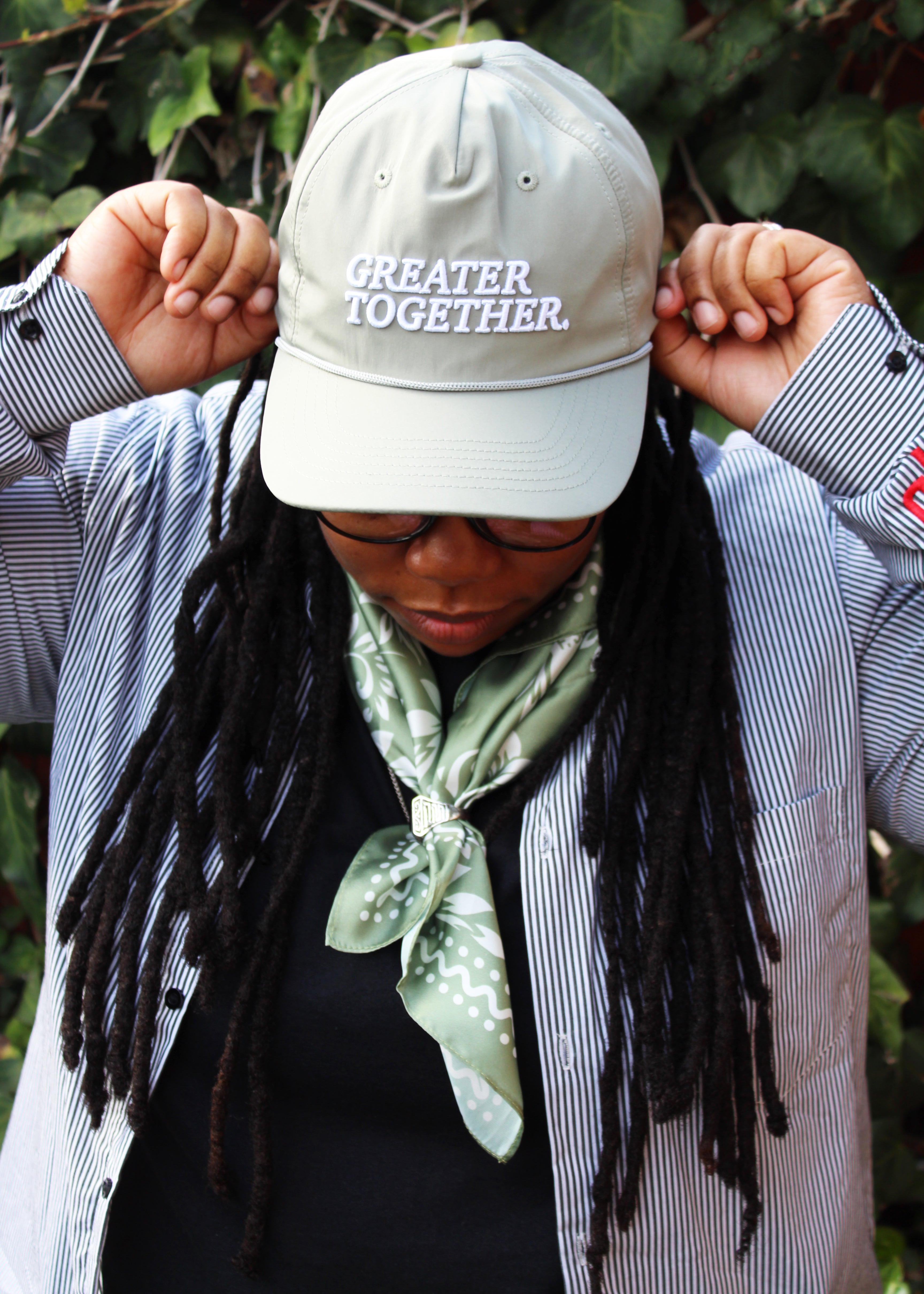 Greater Together Nylon Cap - Sage – Hope Design