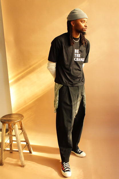 Be The Change Layered Tee - Black