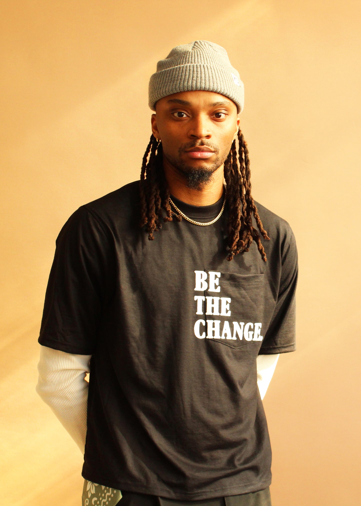 Be The Change Layered Tee - Black