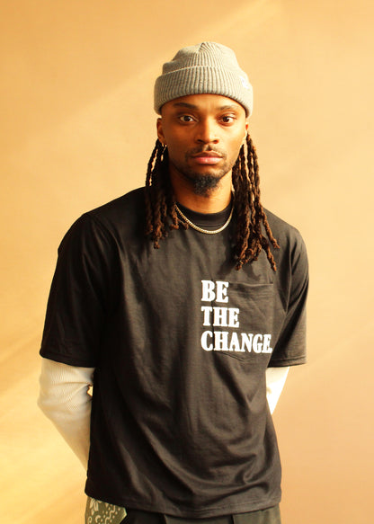 Be The Change Layered Tee - Black